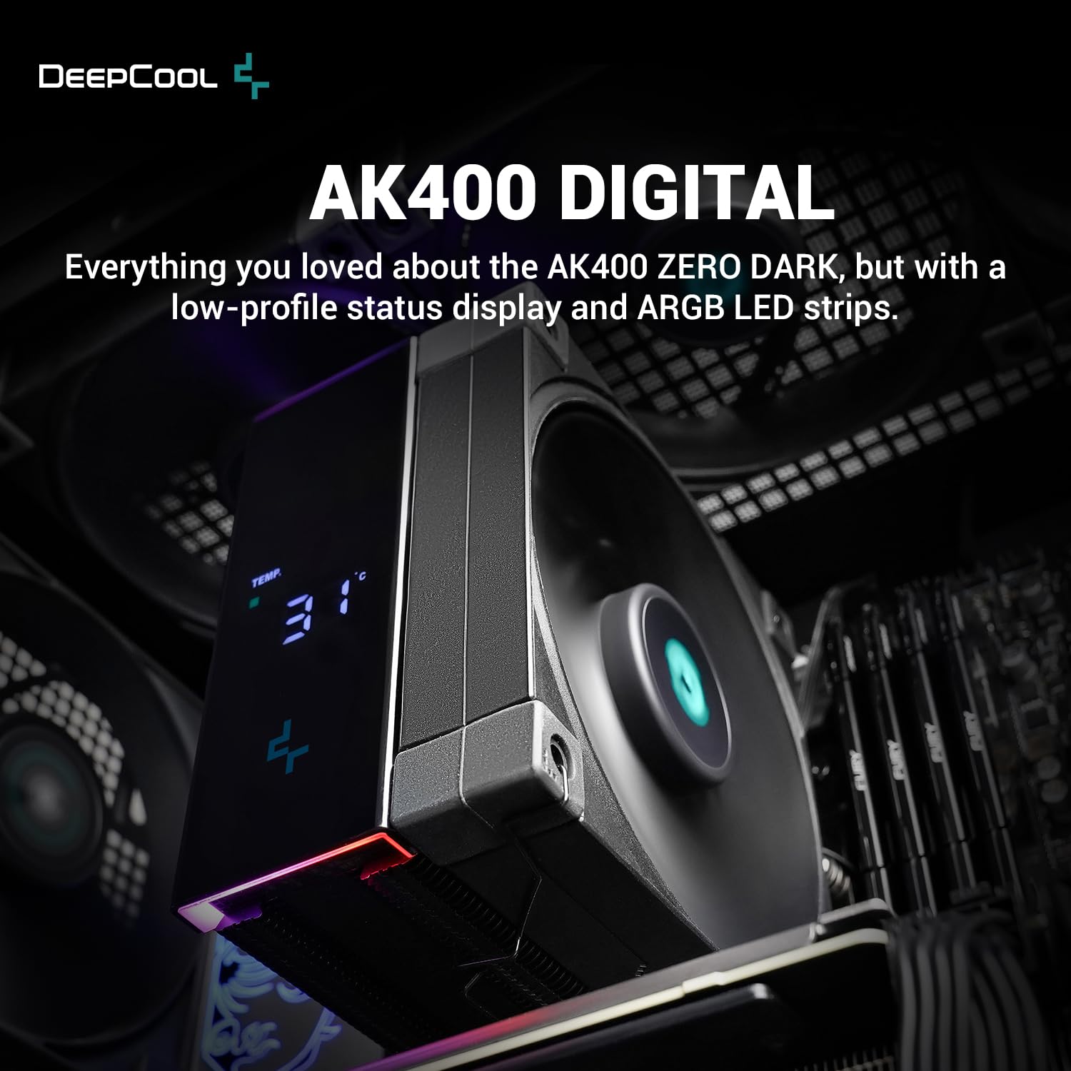Deepcool Air Cooler AK400 Digital Black Deepcool Air Cooler AK400 Digital Black